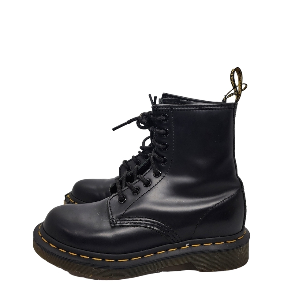 Dr. Martens Women's Leather Polished Smooth Eight-Eye Lace Up Boots - 5